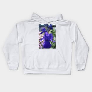 Iris Flower Indigo Purple Kids Hoodie